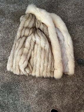 Saga Furs Cream and Beige Fur Cape